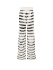 Long Tall Sally Black Stripe Wide Leg Knitted Trousers - Image 5 of 5