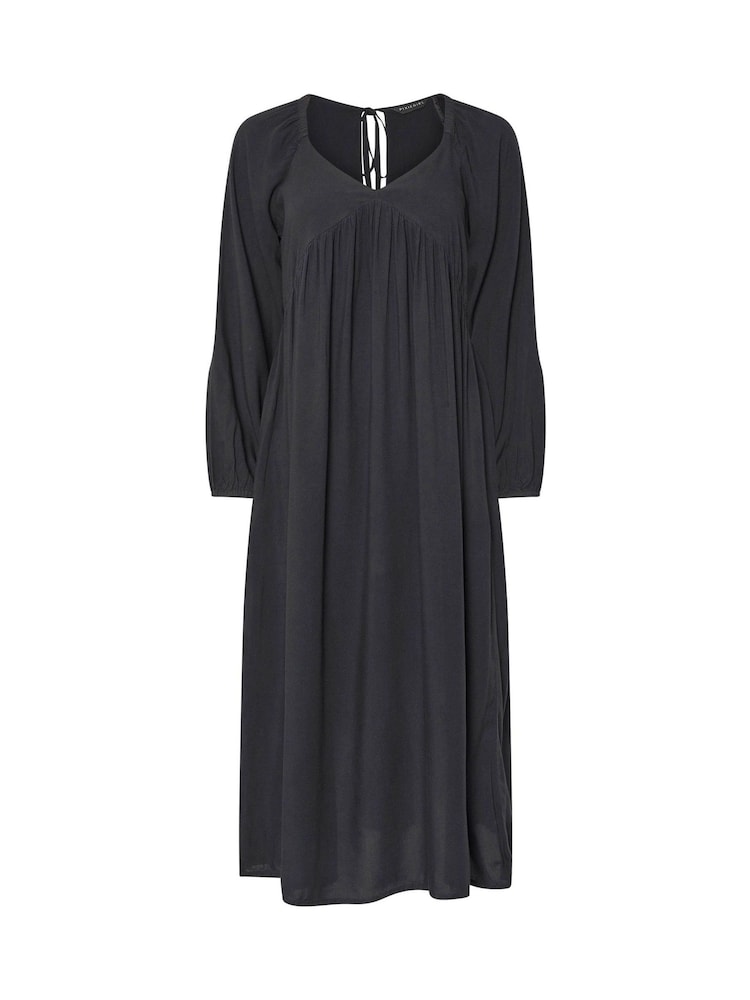 PixieGirl Petite Black Acid Wash Open Back Midi Dress - Image 5 of 5