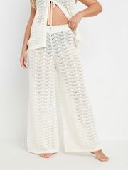 Yours Curve Natural Beachwear Co-ord Trousers - Image 1 of 4