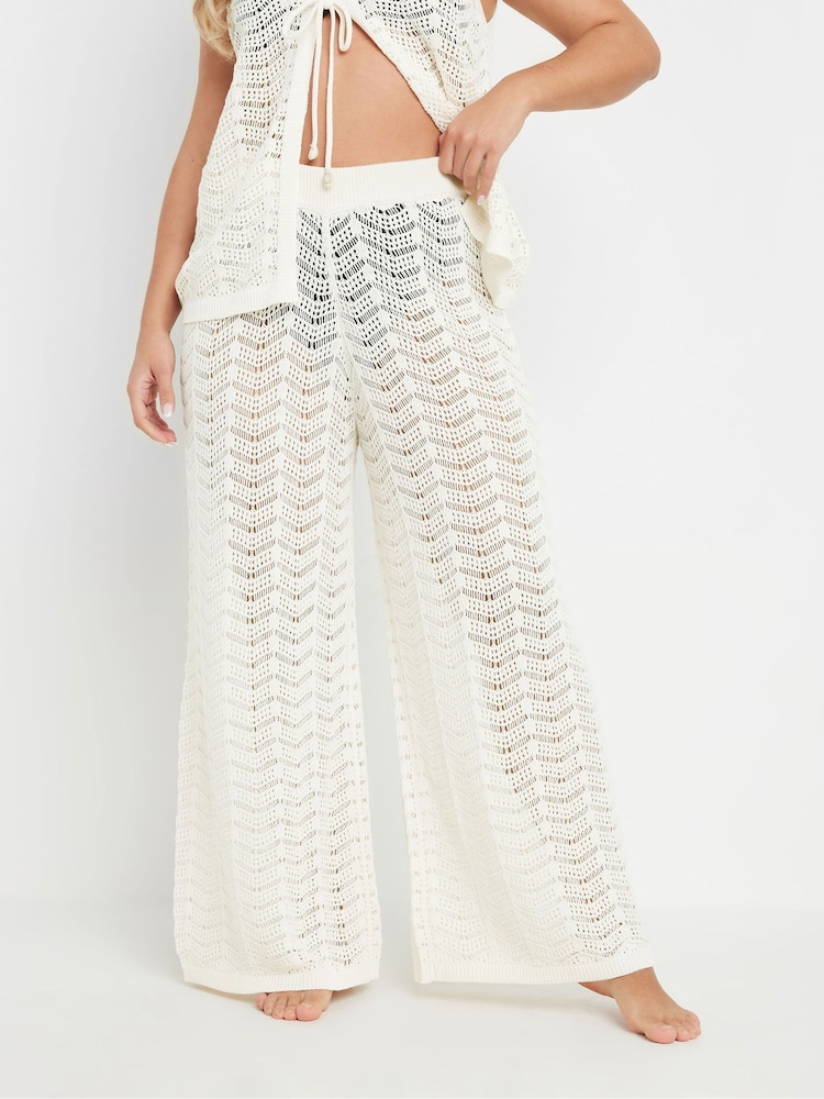 Yours Curve Natural Beachwear Co-ord Trousers - Image 1 of 4