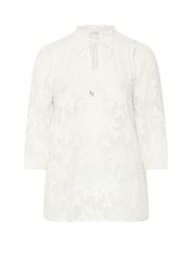Yours Curve White London Burn Out Pie Crust Blouses - Image 5 of 5