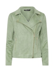 M&Co Green Suede Biker Jacket - Image 5 of 5