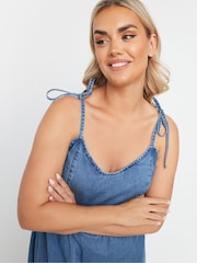 Yours Curve Blue Ballerina 100% Cotton Dress - Image 5 of 5