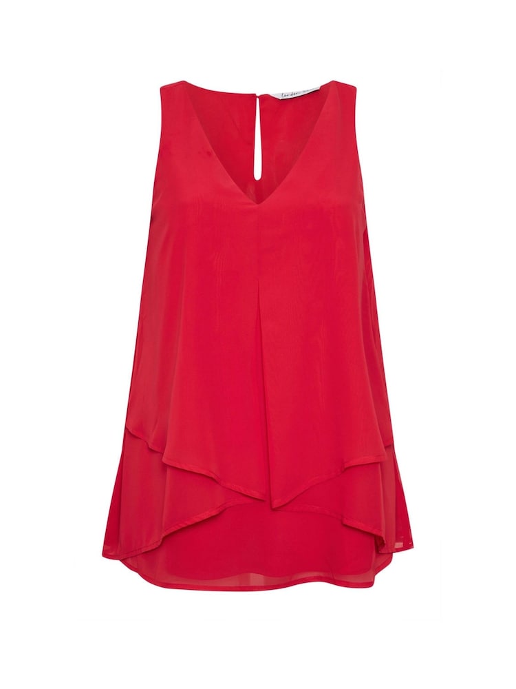 Rojo - Yours Curve London Layered Top - Imagen 6 de 6 Rojo - Yours Curve London Layered Top - Imagen 6 de 6