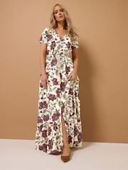 Бежевый - Платье макси с пуговицами Long Tall Sally - Image 2 of 6