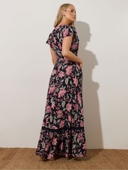 Черный - Платье макси с пуговицами Long Tall Sally - Image 3 of 5