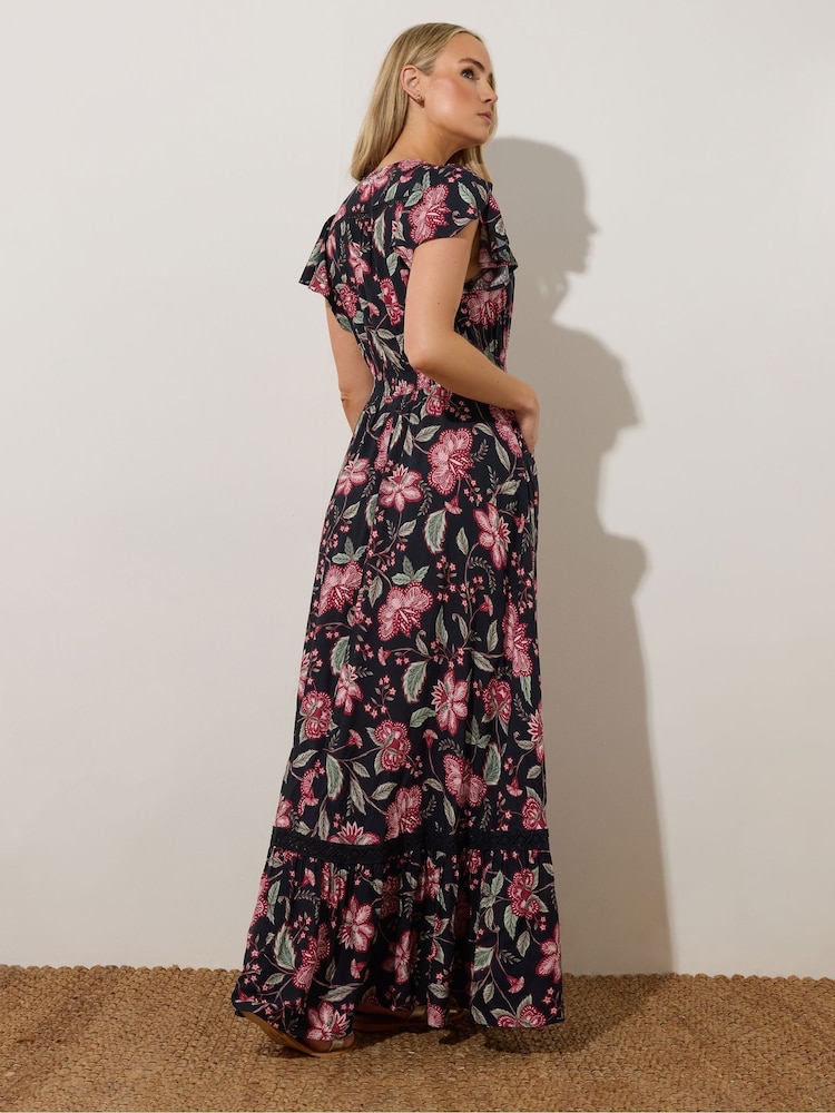 Long Tall Sally Black Button Maxi Dress - Image 3 of 5