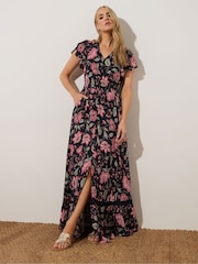Черный - Платье макси с пуговицами Long Tall Sally - Image 4 of 5