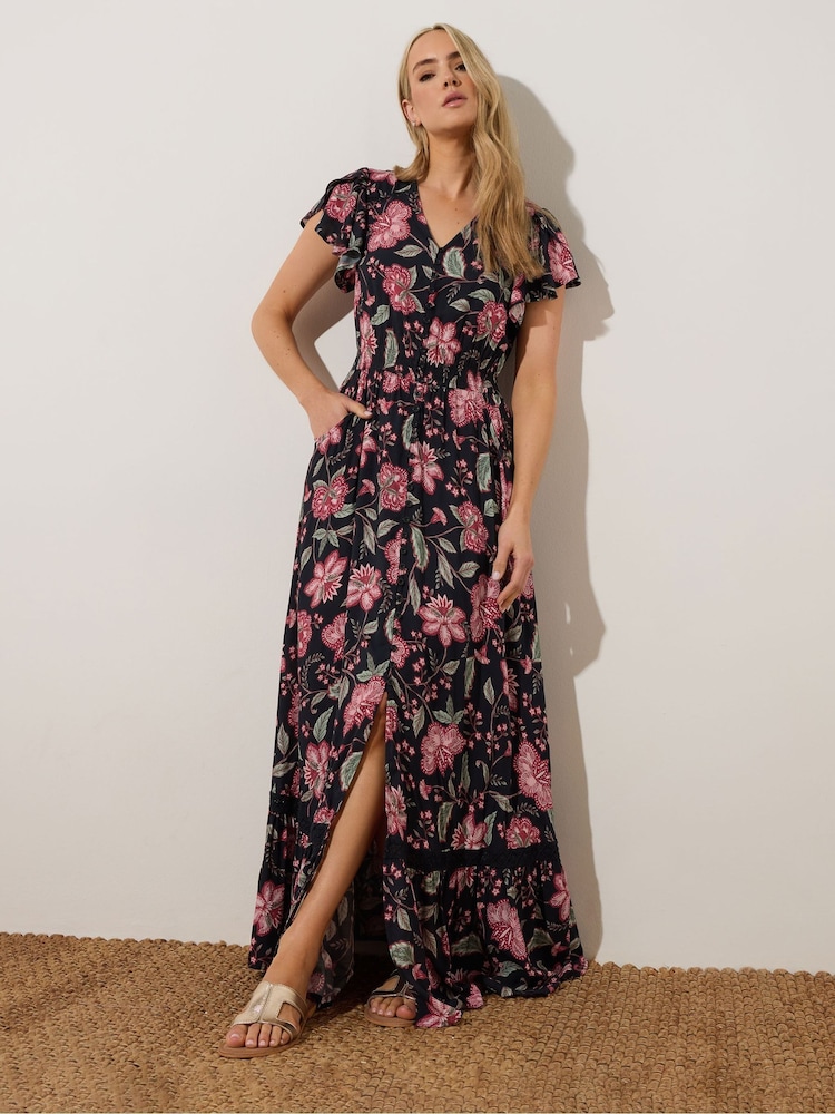 Long Tall Sally Black Button Maxi Dress - Image 4 of 5