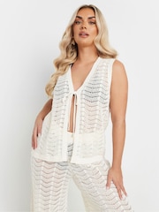 Yours Curve Natural Beachwear Co-ord Waistcoat - Image 4 of 4