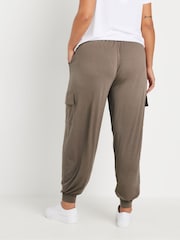 Marrón - Yours Curve Cargo Harem Trousers - Imagen 3 de 5