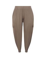 Marrón - Yours Curve Cargo Harem Trousers - Imagen 5 de 5