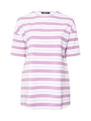 Yours Curve Purple Striped Slit Hem Top - Image 5 of 5