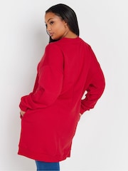 Yours Curve Red Sweatshirt Dress - Image 3 of 5