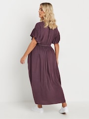 Yours Curve Purple Chambray Washed Boho Dress - Image 2 of 9