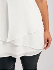 Белый - Ярусный топ Yours Curve London - Изображение 3 из 6