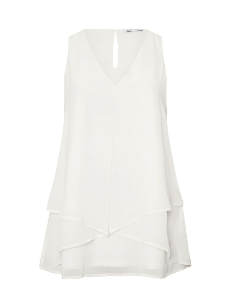 Blanco - Yours Curve London Layered Top - Imagen 6 de 6 Blanco - Yours Curve London Layered Top - Imagen 6 de 6