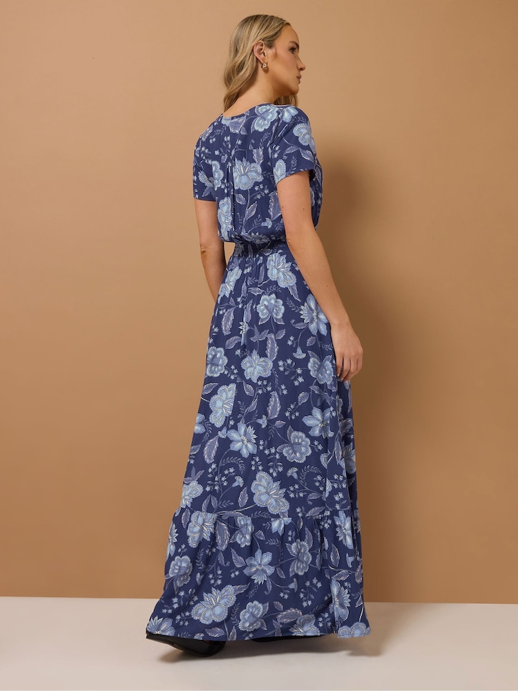 Long Tall Sally Blue Button Maxi Dress - Image 3 of 6