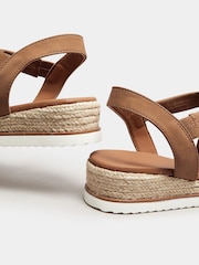 Yours Curve Nude Extra Wide Fit Wide Fit Flexi Comfort Sandals - Image 3 of 5