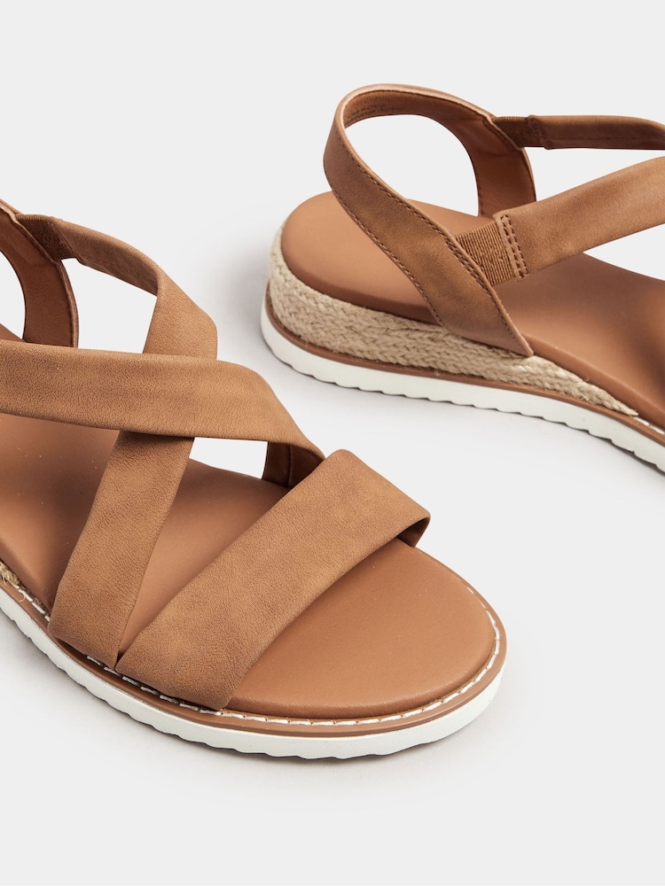 Yours Curve Nude Extra Wide Fit Wide Fit Flexi Comfort Sandals - Image 4 of 5