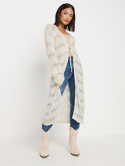 PixieGirl Petite Natural Crochet Maxi Cardigan - Image 1 of 4