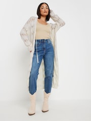 PixieGirl Petite Natural Crochet Maxi Cardigan - Image 2 of 4