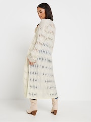 PixieGirl Petite Natural Crochet Maxi Cardigan - Image 3 of 4