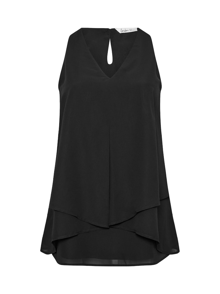 Negro - Yours Curve London Layered Top - Imagen 5 de 5 Negro - Yours Curve London Layered Top - Imagen 5 de 5