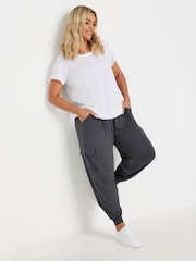 Gris - Yours Curve Cargo Harem Trousers - Imagen 2 de 5