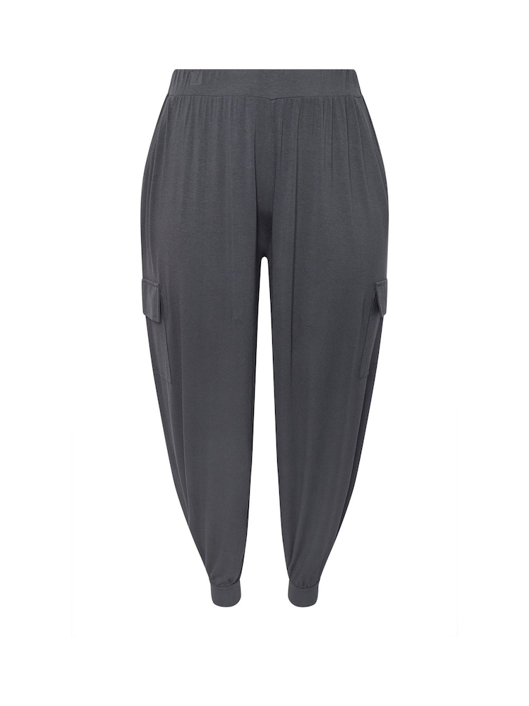 Gris - Yours Curve Cargo Harem Trousers - Imagen 5 de 5