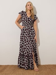 Пурпурный - Платье макси с пуговицами Long Tall Sally - Image 1 of 5