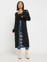 PixieGirl Petite Black Crochet Maxi Cardigan - Image 1 of 4