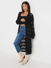 PixieGirl Petite Black Crochet Maxi Cardigan - Image 2 of 4