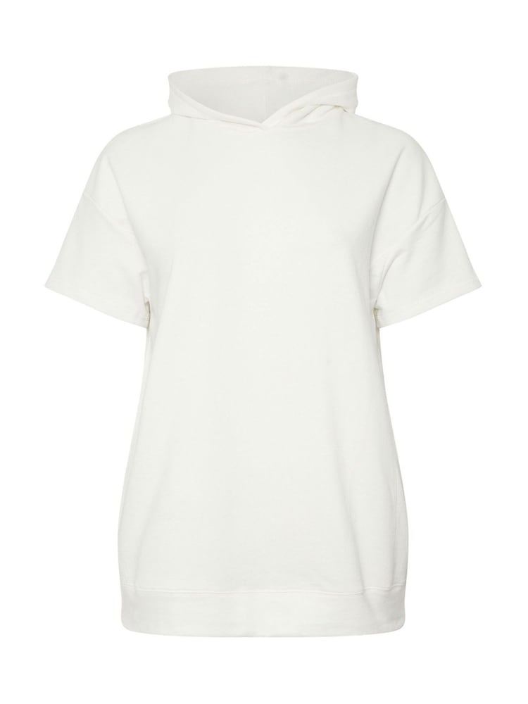 Yours Curve White 100% Cotton Short Sleeve Hoodie - Image 5 of 5