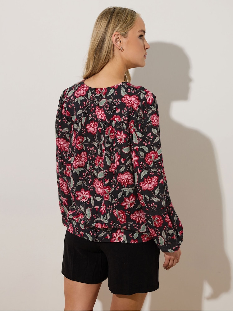 Long Tall Sally Black Lace Insert Top - Image 3 of 5