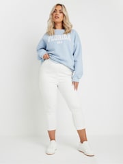 Yours Curve White Cropped Stretch Jenny Jeggings - Image 2 of 5