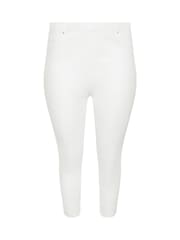 Yours Curve White Cropped Stretch Jenny Jeggings - Image 5 of 5