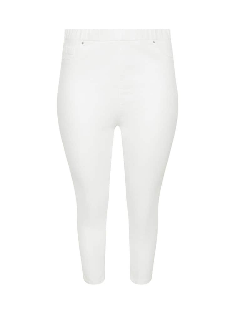 Yours Curve White Cropped Stretch Jenny Jeggings - Image 5 of 5