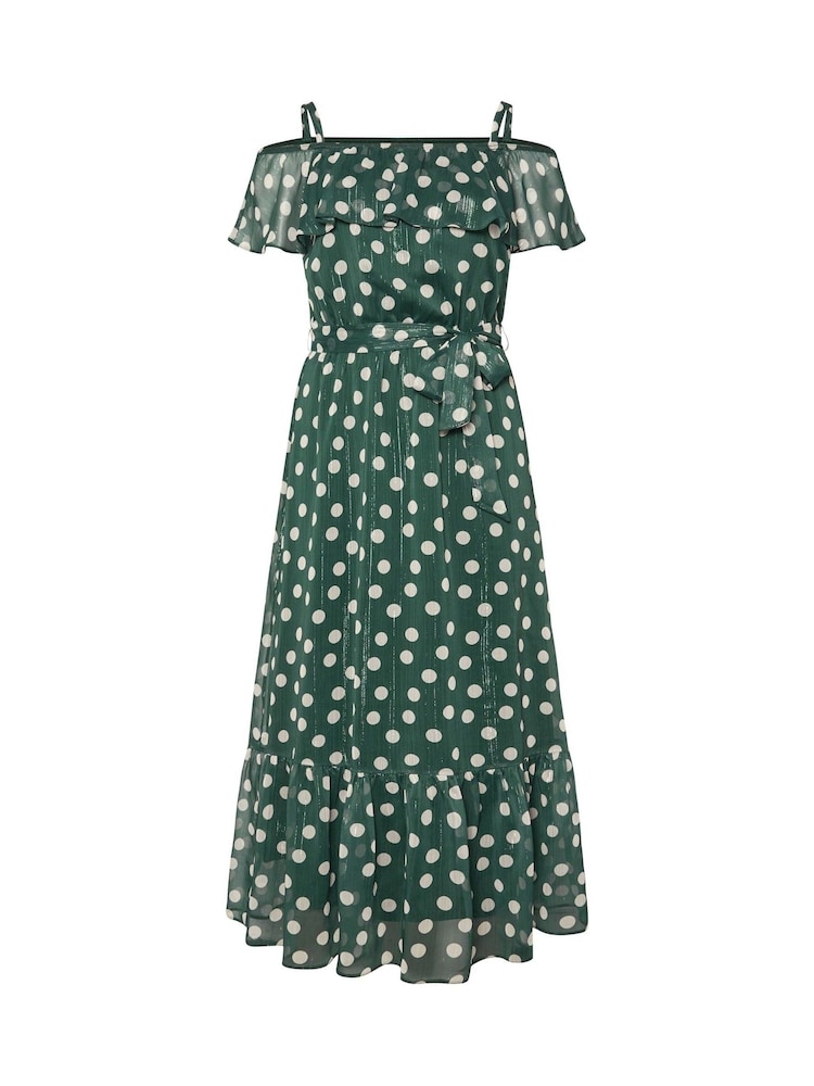 Verde - Vestido largo con volantes de Yours Curve London - Imagen 6 de 6 Verde - Vestido largo con volantes de Yours Curve London - Imagen 6 de 6