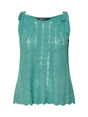Yours Curve Blue Tie Detail Vest - Image 9 of 9