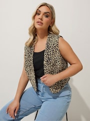 Yours Curve Brown Limited Woven 100% Cotton Jacket - Image 1 of 6