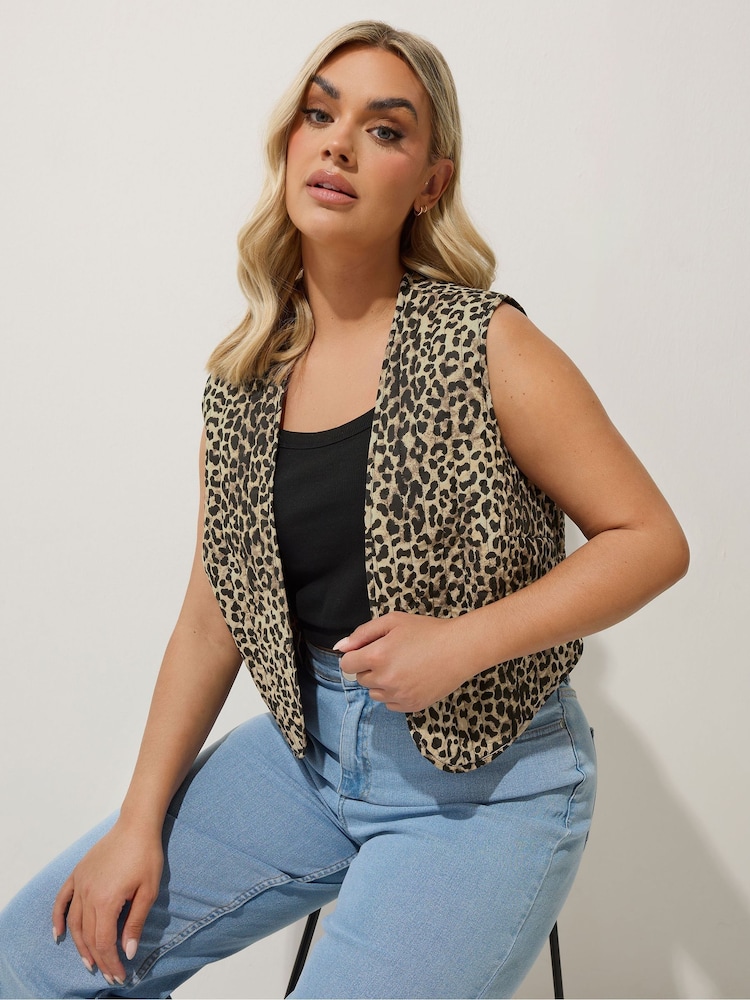 Yours Curve Brown Limited Woven 100% Cotton Jacket - Image 1 of 6