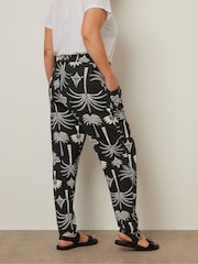 Yours Curve Black Double Pleat Harem Trousers - Image 4 of 5