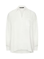 Yours Curve White Oversized Slit Hem Shirt - Image 5 of 5