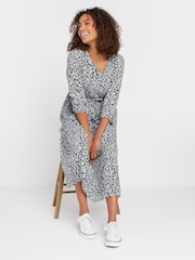 M&Co Blue Tiered Midi Dress - Image 1 of 5