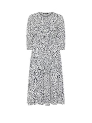 M&Co Blue Tiered Midi Dress - Image 5 of 5