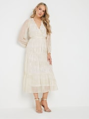 Жаккардовые платья мидакси Long Tall Sally Металлик - Image 1 of 5