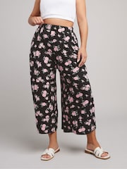 Yours Curve Black Jersey Midaxi Culottes - Image 2 of 5