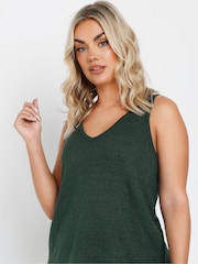 Yours Curve Green Smiling Yarn Vest - Image 4 of 5