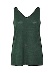 Yours Curve Green Smiling Yarn Vest - Image 5 of 5